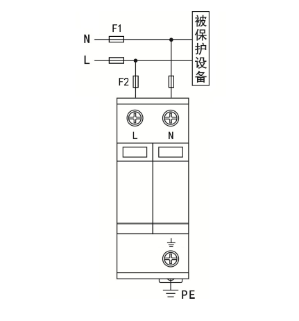 SPD4單相第二級(jí)限壓型電源防雷器（8/20us）過(guò)電壓保護(hù)器